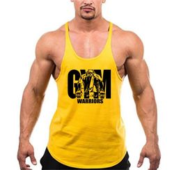 Mens Fitness Bodybuilding Tank Tops Brand Gym Sportswear Cotton Breathable Workout Muscle Vests Summer Sleeveless Y Back Shirt 240509