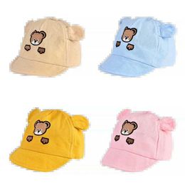 Caps Hats Baby Baseball Cap for Boy Girl Cartoon Bear Infant Sun Hat Spring Summer Toddler Kids Kawaii Peaked Caps Bonnet Gorras Y240517