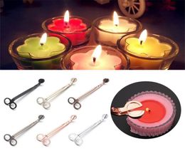 Stainless Steel Snuffers Candle Wick Trimmer Rose Gold Candle Scissors Cutter Candle Wick Trimmer Oil Lamp Trim scissor Cutter T9I8295421