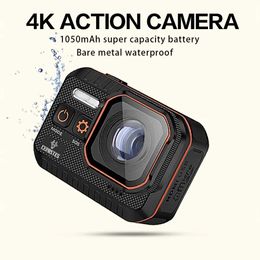 Sports Action Video Cameras CERASTES action camera 4K60FPS with remote control screen waterproof motion camera driver recorder motion camera helmet action camera