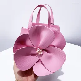 Evening Bags Ladies Flowers For Women Luxury Designer Handbag And Purse 2024 In PU Petal Splicing With Inner Pocket Shoulder