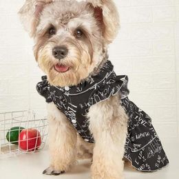 Dog Apparel Pet Dress Clothing Breathable Elegant Sleeveless Costume Lightweight Printed Cats Dogs For Daily