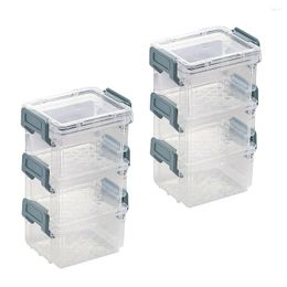 Jewellery Pouches 6 Pcs Make Up Transparent Storage Box Organiser For Drawer Plastic Desk Case