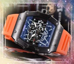 Famous Luxury Mens Flowers Skeleton Designer Watches 43mm High Quality Sports City Dweller Clock Colorful Silicone Man Fashion Dress Quartz Wristwatches Gifts