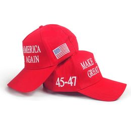 Trump 45-47 Make America Great Again Red Hat American Election 3D Embroidery USA Baseball Cap