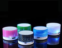 A9 Mini Portable Speaker Bluetooth Wireless Car o Dazzling Crack LED Lights Subwoofer Support TF Card For PC/Mobile Phone9514015