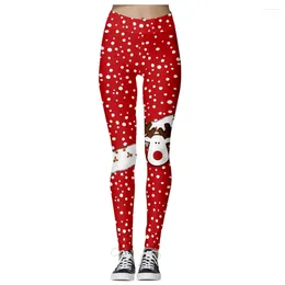 Yoga Outfits Print Pants Women 2024 Fashion High Waist Christmas Running Fitness Leggings Workout Sports Slim Trouser
