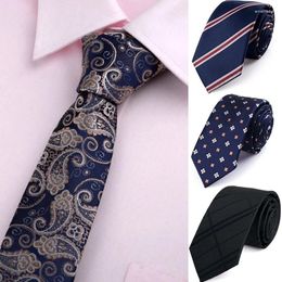 Bow Ties For Men Men's 6cm Narrow Tie Korean Edition Casual Dress Multi Colour 1200 Needle Polyester Flower Plaid Hand