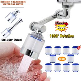 3601080° Swivel Faucet Water Philtre Remove Chlorine Heavy Metals Filtered Showers Head Soft Hard Bath Filtration Purifier 240515