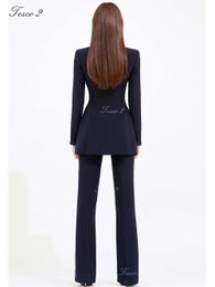 New Women's Slim Fit Flare Mop Pant Chic And Elegant Women Formal Office Lady Suit For Spring Autumn