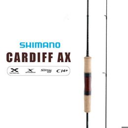 Boat Fishing Rods Shimano Original CARDIF Axe Fishing Rod 2 Section CI4+High Power X for Trout Portable Travel Ultra Light Soft UL Power for TroutL2405