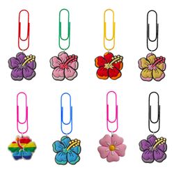 Charms Pentapetal Flower Cartoon Paper Clips Novelty Book Marker For Kids Shaped Markers Office Cute Nurse Gift Drop Delivery Otcml