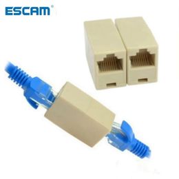 ESCAM 10pcs RJ45 Cat5 8P8C Socket Connector Coupler For Extension Broadband Ethernet Network LAN Cable Joiner Extender Plug