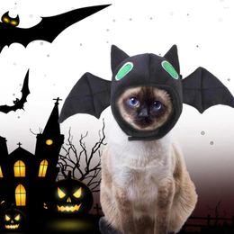 Dog Apparel Soft Comfortable Pet Costume Adjustable Easy To Wear Headgear Cute Bat Shaped Hats Fun Halloween For Cats Dogs