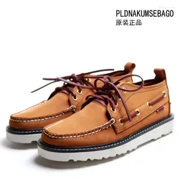 Casual Shoes Men's Leather Boat Designer Lace Up Fashion Flat Creepers Moccasins Loafers For Men Driving Oxfords Non-slip