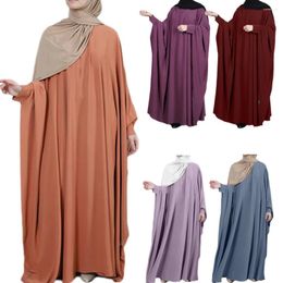 Ethnic Clothing Eid Ramadan Muslim Women Hijab Abaya Hooded Maxi Dress Prayer Garment Abayas Full Cover Burqa Gown Islamic Loose Kaftan