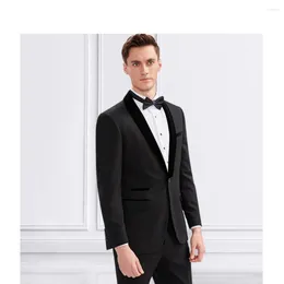 Men's Suits Handsome Men Suit 2 Pieces Business Slim Fit Wedding Groom Evening Dress Work Set Jacket With Pants