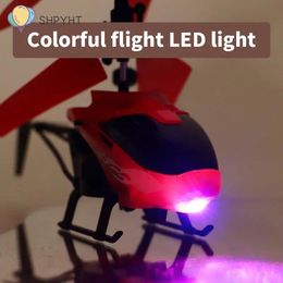 1pc TwoChannel Suspension RC Helicopter Toy Remote Control Aircraft Charging Light LED For Children 240516