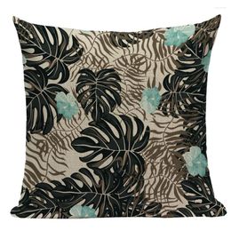 Pillow Leaves Home Decor Upholstery Floral Throw Retro Cover Sofa Pillowcase Tropical 45x45 Textile 2024 E2217