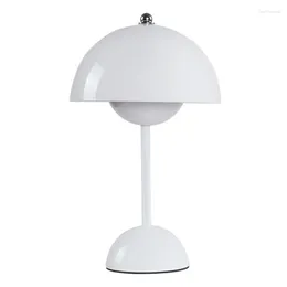 Table Lamps Top Touch Switch LED Lamp Rechargeable Flower Bud Mushroom Design Living Room Decor Desk Night Stand