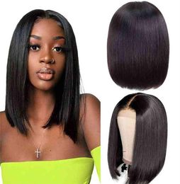 Vendor Deals Super Double Drawn Bone Straight 6 Inch Hd Lace Closure Short Real Human Hair Brown Raw Brazilian Hair Bob Wig24662698374