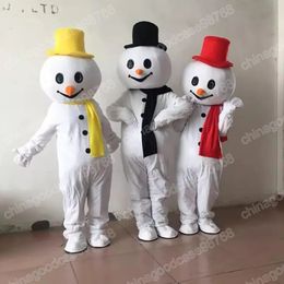 Performance lovely Snowman Mascot Costume Halloween Fancy Party Dress Cartoon Character Outfit Suit Carnival Adults Size Birthday Outdoor Outfit