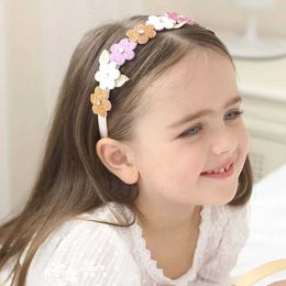 Hair Accessories New Childrens Cute Cherry Blossom Hair Band Bright Pink Star Hair Band Cute Girl Headwear WX