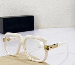 Gold Cream Square Sunglasses Frame Clear Lens Vintage 607 Eyeglasses Glasses Frames for Men Women with Box3488540