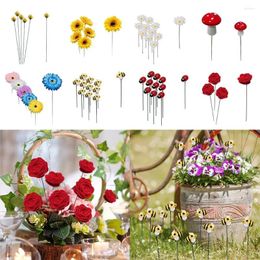 Garden Decorations 3D Patio Plant Pot Lawn Pathway Floral Art Stick Stakes Decoration Yard Ornaments Bees