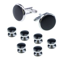 Cuff Links Mens Cufflinks and Stud Set Used for Tailcoat Shirts Business Wedding Party Cufflinks Classic Accessories Tie Buckles Collar Clips Gifts