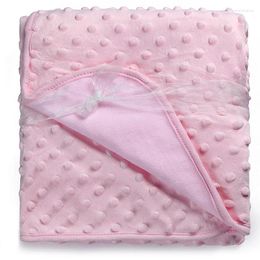 Blankets Soft Fleece Baby Blanket Boy Girl Sleeping Unisex Receiving 75cm 100cm Born Swaddle Wrap