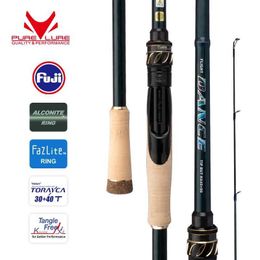 Boat Fishing Rods PURELURE DANCE S822H ML H Rotating Rod used for bass high carbon long throw fishing rods Fuji accessories with a rotating reelL2405