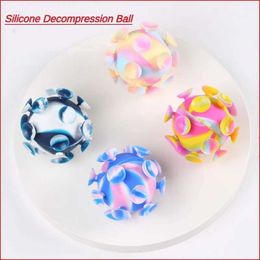 Decompression Toy Silicone suction cups balls 3D Coloured small-sized easy to carry magic stress reducing toys adult gifts WX