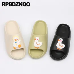 Slippers Duck EVA Injection Shoes Thick Sandals 45 Open Toe Animal Big Size Cosy House Funny Women Bathroom Home Slides Cartoon