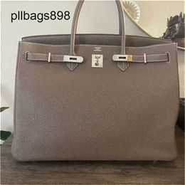 Platinum Handbag 50cm Totes Cowhide Customised Limited Edition Top Quality Bag Genuine Leather Handmade High Size Travel LeatY3YREIPG