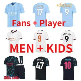 23 24 ManCNEstER HAALAND GREALISH soccer jerseys DE BRUYNE FODEN 2023 2024 MAHREZ RODRIGO KOVACIC football shirts aldult MAN City Men kids kit Boys youth fans