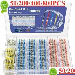 Other Home Appliances New 800Pcs Solder Seal Wire Connectors Heat Shrink Insated Electrical Terminals Butt Splice Crimp Waterproof Mob Dh5Wb