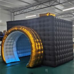 wholesale Customised golden Camera shape tent inflatable photo booth enclosure cabin selfie Backdrop house no led lights for wedding