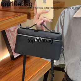 LP bag Loro Piano Bags Bag Cosmetic Designer Evening New Lychee Patterned Top Layer Cowhide Lunch Bag for Womens Bag Portable Bag Single loropina