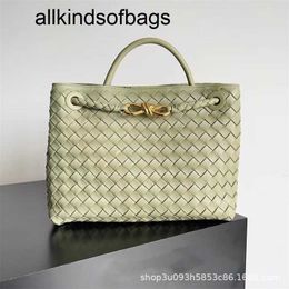 Andiamo and 2024 Medium Small Handbag Woven Tote Bag One Shoulder Oblique Straddle Vegetable Basket Water Bucket Female
