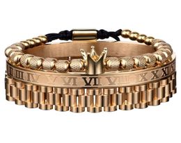Luxury Crown Roman ral Bracelet 12mm Watch Band Stainless Steel Dudes Rollie Hip Hop Macrame Wristbands Men Jewellery 2204132670161