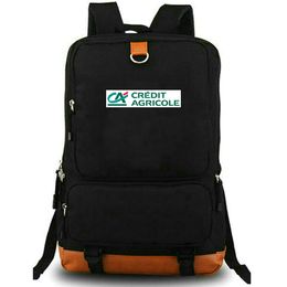 Credit Agricole backpack Bank daypack Badge school bag Money packsack Print rucksack Leisure schoolbag Laptop day pack