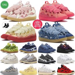 Curb Sneakers Mesh malha tecido casual designer sapatos para homens mulheres extraordinárias luxuosas calfskin borracha Nappa Sports Sports Running Trainers