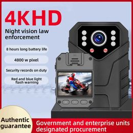 Sports Action Video Cameras 4K Mini Human Camera Full HD 1080P 2-inch IPS Touch Screen Night Vision Video Recorder Safety Protection Mini Human Camera J240514