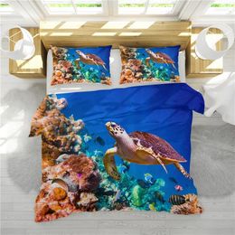 Bedding Sets King Size Dolphin Print Duvet Cover Quilt Pillowcase 3pcs 3d Bed Set Twin Bedline