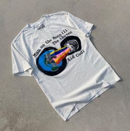 2022 USA Spring Summer Heaven on Earth Puff Print t shirt Skateboard Men Tee Women High Street fashion Tshirt25475209783177
