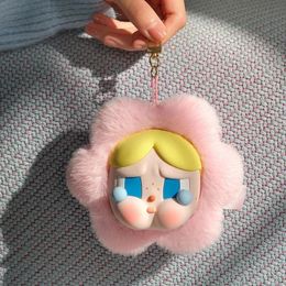 Crybaby Dimoo Labubu Kawaii Earphone Storage Bags Pendant Anime Earphone Protective Cover Silicone Pouch Mini Portable Toy Gif 240516