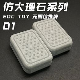 EDC Fingertip Toy Imitation Stone Series D1 Unlimited Push Card Glue-free 3D Printing Stress Relief Toy Pop Coin Birthday Gift 240516