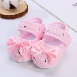 First Walkers Toddler Cotton Shoes Square Mouth Girl Sticky Buckle Girl's Soft Bottom Anti-Slip Infant Casual