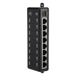 1pc POE Injector 8 Ports POE Splitter for CCTV Network POE RJ45 Camera Power Over Ethernet IEEE802.3af Hot Sale Transmission